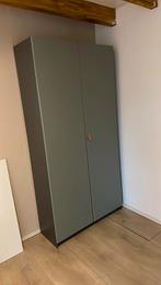 Pax kledingkast grijs/groen 220x35x100, Huis en Inrichting, Kasten | Kledingkasten, Ophalen, 200 cm of meer, 50 tot 100 cm, Zo goed als nieuw
