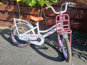 Meisjes Fiets 16 inch Altec incl. zijwieltjes roze wit paars beschikbaar voor biedingen
