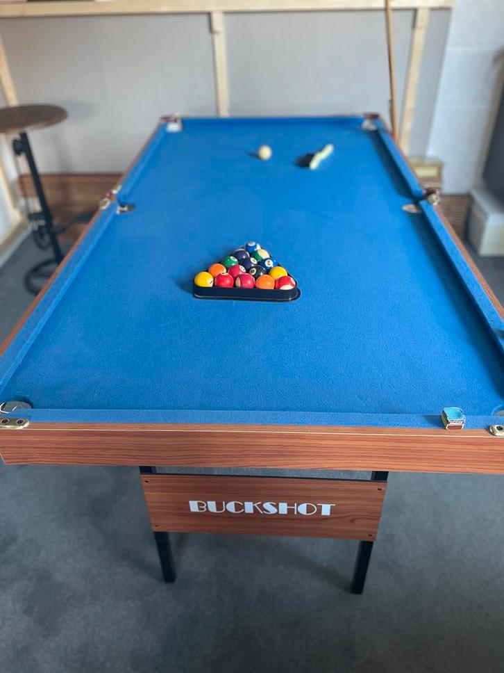 Leuke nette pooltafel incl. accessoires, Sport en Fitness, Biljarten en Poolen, Gebruikt, Pooltafel, Ophalen