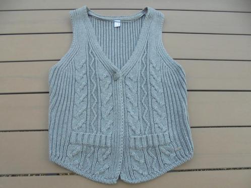 Grijs gebreid gilet 's Oliver, Kleding | Dames, Truien en Vesten, Zo goed als nieuw, Maat 36 (S), Grijs, Ophalen of Verzenden
