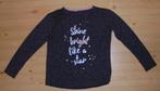 H&M zwart gemêleerde trui maat 158/164 met opdruk. Achterkan, Gebruikt, Meisje, Trui of Vest, H&M