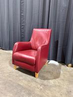 Rood lederen fauteuil van Koinor, Ophalen of Verzenden, Zo goed als nieuw, 50 tot 75 cm, Leer