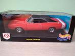 1969 Dodge Charger R/T Hot Wheels 1:18 OVP Red, Ophalen of Verzenden, Zo goed als nieuw, Auto, Hot Wheels