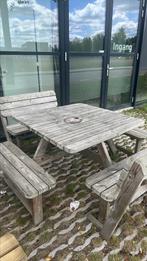 Picknicktafel voor 8 personen, Ophalen, Zo goed als nieuw, Vierkant, Hout