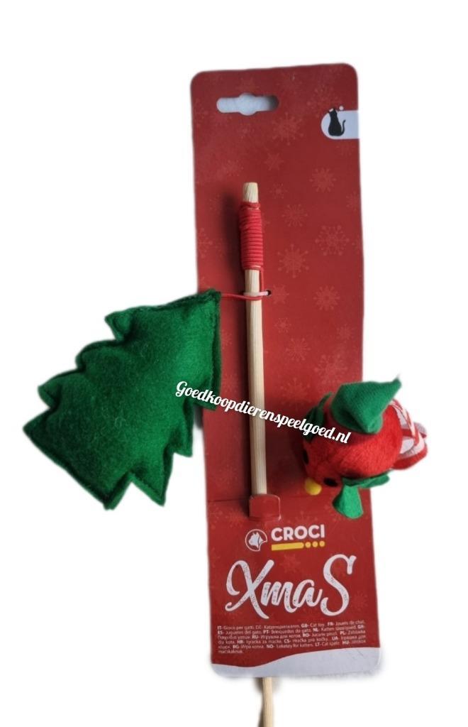 Kattenspeelgoed   " Speelhengel Kerst  + Speelmuis  ", Dieren en Toebehoren, Kattenspeelgoed, Nieuw, Speelhengel, Ophalen of Verzenden