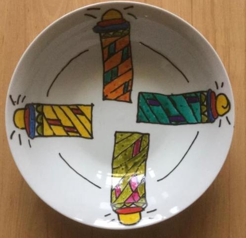Schaal met vuurtorens, Huis en Inrichting, Keuken | Servies, Zo goed als nieuw, Schaal of Schalen, Overige stijlen, Ophalen of Verzenden
