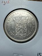 Strakke 1 gulden 1916 Wilhelmina, Postzegels en Munten, Munten | Nederland, Ophalen of Verzenden, Koningin Wilhelmina, 1 gulden