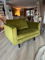 Loveseat / fauteuil BePureHome velvet rodeo groen, Huis en Inrichting, Fauteuils, Ophalen, Zo goed als nieuw, 75 tot 100 cm