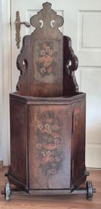 Antieke Kinderstoel met Bloemmotief, Ophalen of Verzenden