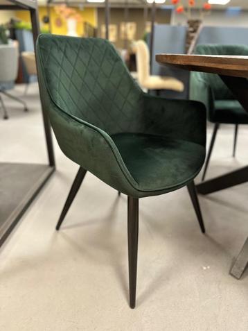 Groene stoelen velvet - velours stoel groen - groene stoel beschikbaar voor biedingen