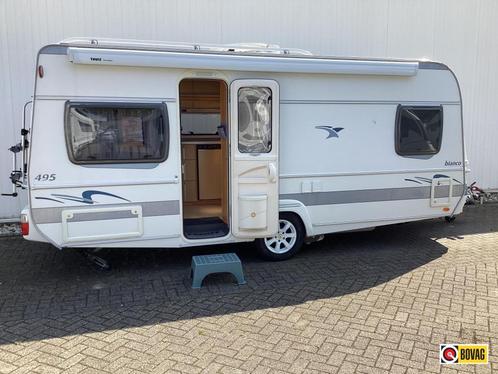Fendt Bianco 495 TFB mover/ thule luifel, Caravans en Kamperen, Caravans, Bedrijf, tot en met 4, Rondzit, Fendt, Frans bed, Overige typen