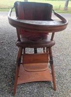 Antieke Naether Kinderstoel - Hoge/Lage Stand, Kinderen en Baby's, Kinderstoelen, Ophalen, Gebruikt, Overige typen, Afneembaar eetblad