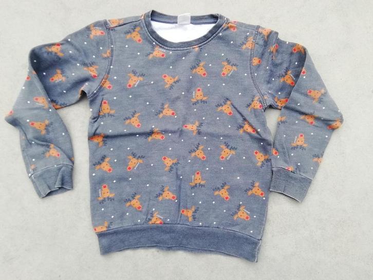 Kersttrui HEMA Rendieren Rudolf - maat 134/140, Kinderen en Baby's, Kinderkleding | Maat 134, Gebruikt, Jongen of Meisje, Trui of Vest