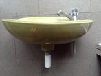 wc fontein wastafel keramiek vintage avocado, Huis en Inrichting, Ophalen, Gebruikt