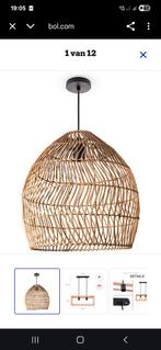 Paco Home Hanglamp Rotan Naturel E27, Nieuw, Ophalen of Verzenden, Modern, Minder dan 50 cm