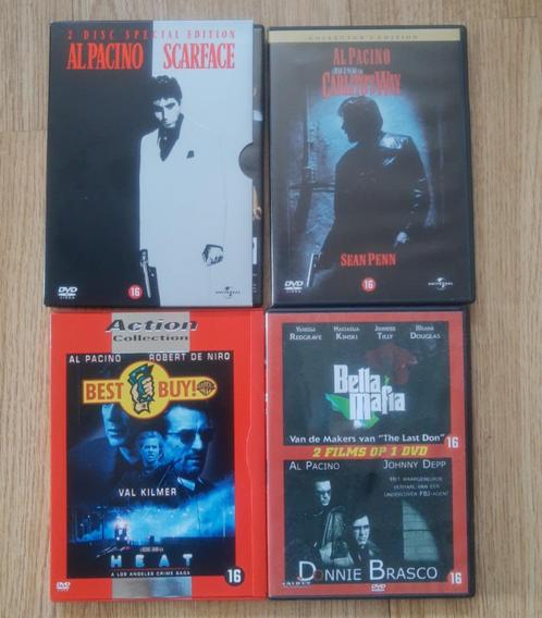4x AL PACINO met oa Sean Penn -Johnny Depp - Robert de Niro, Cd's en Dvd's, Dvd's | Thrillers en Misdaad, Zo goed als nieuw, Maffia en Misdaad