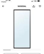 Zwarte IKEA Nissedal spiegel 65x150, Minder dan 50 cm, 100 tot 150 cm, Ophalen of Verzenden, Zo goed als nieuw
