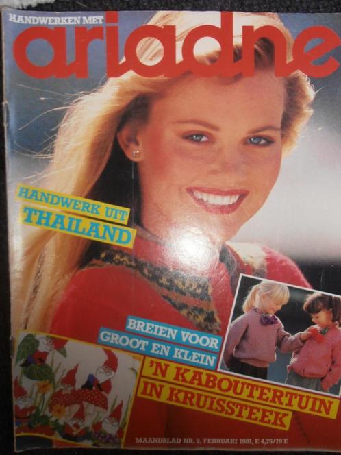 Ariadne handwerken februari 1981 kindertruien, sprei haken, Boeken, Hobby en Vrije tijd, Zo goed als nieuw, Breien en Haken, Ophalen of Verzenden