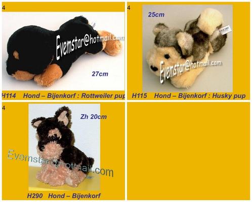 Hond Hondje  Bijenkorf Rottweiler Husky Schnauzer, Kinderen en Baby's, Speelgoed | Knuffels en Pluche, Zo goed als nieuw, Hond