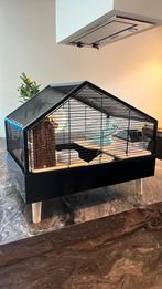 Hamsterkooi Beeztees Zwart + Toebehoren – Ayaz, Kooi, ., Minder dan 75 cm, Zo goed als nieuw