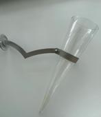 Vintage grote glazen design muurvaas., Ophalen, Zo goed als nieuw, Minder dan 50 cm