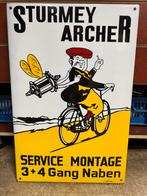 Sturmey Archer Emaille Reclamebord bord geheel origineel, Ophalen of Verzenden