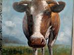 Koeienportret van J. Jansen 100*100 met certificaat., Ophalen