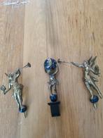 3 Warmink klok bronze engel beeldjes, Ophalen of Verzenden