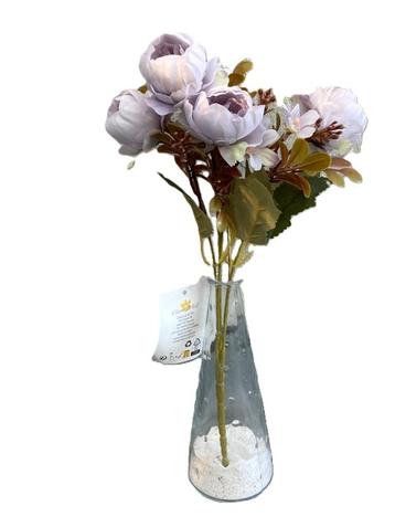 KUNSTBLOEM 34 cm POENROOS LILA BLAUW NIEUW beschikbaar voor biedingen