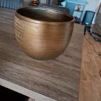 Grote decoratieve pot - goudkleurig, Huis en Inrichting, Woonaccessoires | Vazen, Ophalen, Kunststof, Gebruikt, Overige kleuren