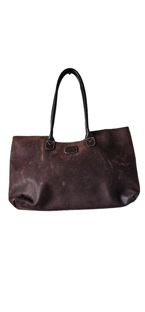 bruine leer tas van Brics (030724), Sieraden, Tassen en Uiterlijk, Tassen | Damestassen, Zo goed als nieuw, Handtas, Bruin, Ophalen of Verzenden