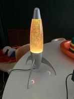 Glitterlamp Raket - Tafellamp lavalamp, Ophalen of Verzenden, Gebruikt, Metaal, Minder dan 50 cm