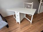 NORDEN Klaptafe l Gateleg table, Ophalen, 100 tot 150 cm, Wit, 50 tot 100 cm