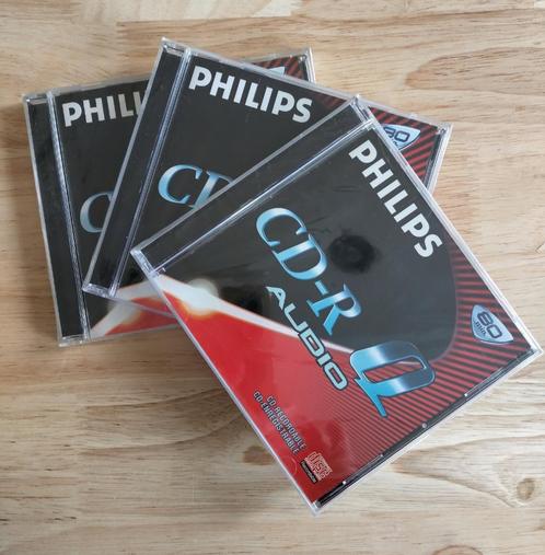 NIEUW 3 x Philips CD-R Q Audio (80min), Computers en Software, Beschrijfbare discs, Nieuw, Cd, Herschrijfbaar, Ophalen of Verzenden