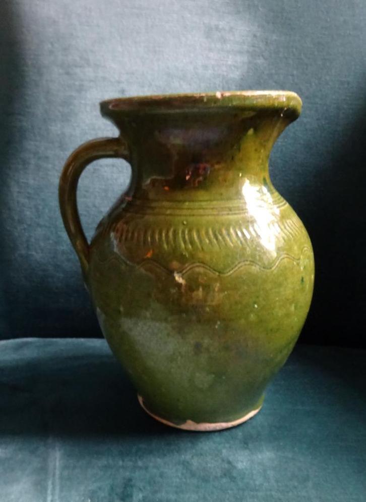 Antieke Franse karaf:  Babel Radeu met decoratie rand, Antiek en Kunst, Antiek | Keramiek en Aardewerk, Ophalen of Verzenden