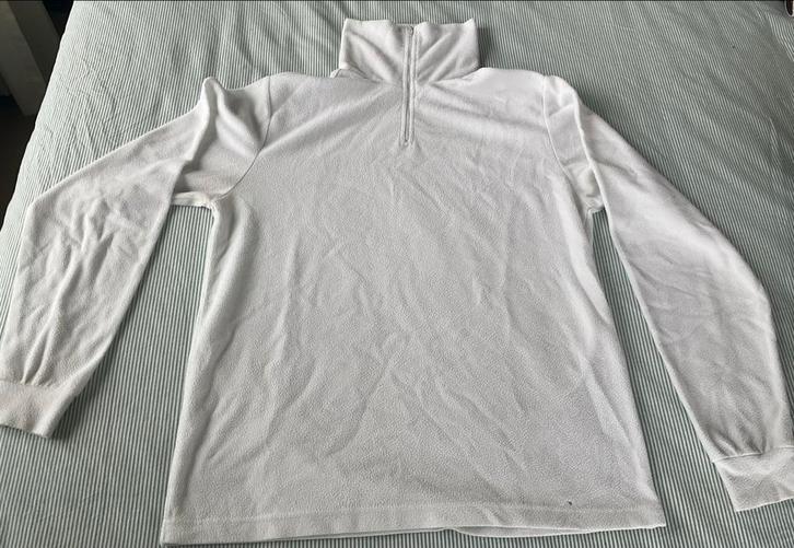 Witte Fleece Trui - Falcon Sports - Maat M, Kleding | Dames, Wintersportkleding, Zo goed als nieuw, Trui, Maat 38/40 (M), Ophalen of Verzenden