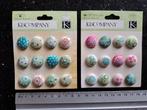 K&COMPANY 2X Brads knopen embellishment splitpen, Ophalen of Verzenden, Nieuw, Versiering of Embellishment, Overige merken