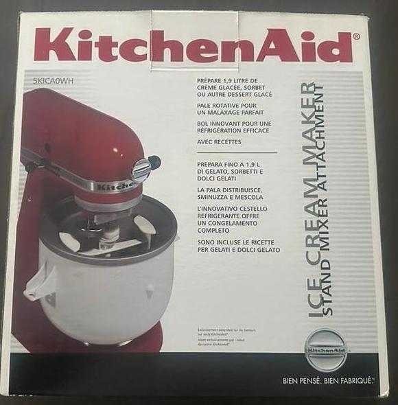 Kitchenaid Ice Cream Maker - Compleet in Doos!, Witgoed en Apparatuur, Onderdelen en Toebehoren, Zo goed als nieuw, Ophalen of Verzenden