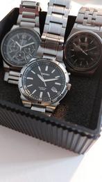 2x Seiko (Kinetic/Quartz), 1x Casio Edifice Chronograph, Gebruikt, Staal, Ophalen of Verzenden, Seiko