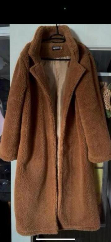 Teddy bont winterjas winter jas bruin caramel M fotos ! beschikbaar voor biedingen