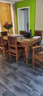 Te koop antieke eettafel en stoelen, Ophalen