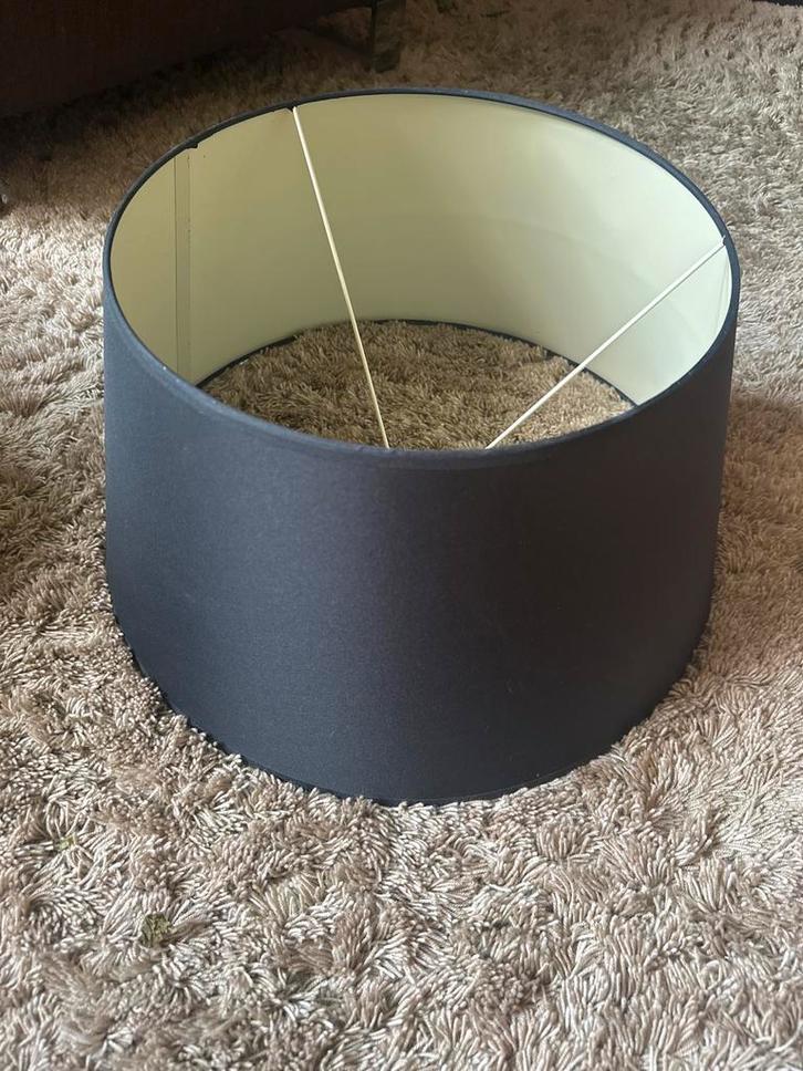 Zwarte Lampenkap Staande Lamp - 33/46/24.5 cm, Huis en Inrichting, Lampen | Lampenkappen, Gebruikt, 25 tot 50 cm, Rond, Zwart