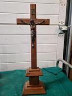 kruisbeeld staand met messing jezus, Verzamelen, Ophalen of Verzenden