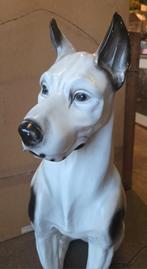 Vintage Keramiek beeld hond Deense Duitse dog, Verzamelen, Ophalen, Gebruikt, Dier