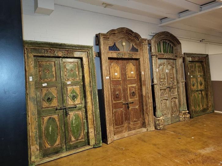 Antieke poorten, deuren en bouwmaterialen, Doe-het-zelf en Verbouw, Deuren en Horren, Zo goed als nieuw, Buitendeur, Hout, Ophalen of Verzenden