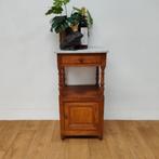 Vintage Antiek nachtkastje bijzetkastje met marmer blad 512, Valkenswaard, Gebruikt, Info@flashbackfurniture.nl, Flashback Furniture