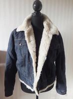 Even kijken. Heerlijk warme stoere gevoerde jeans teddy jas., Verzenden, Gedragen, Maat 38/40 (M), Blauw