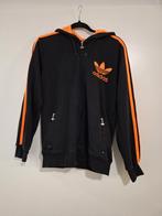 Vintage Adidas Vest Zwart/Oranje 90s, Ophalen, Gedragen, Zwart, Adidas