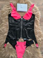 Latex setje, Verzenden, Zwart, Setje