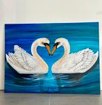 Schilderij zwanen, Ophalen of Verzenden